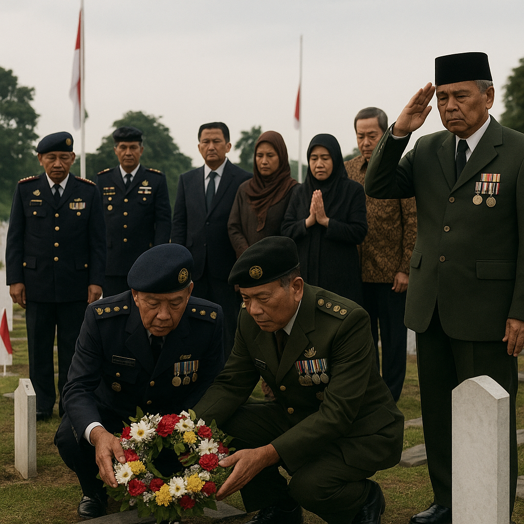 Peringati Hari Bhayangkara ke-80, Para Pensiunan Polri dan TNI Berziarah ke TMP Kalibata
