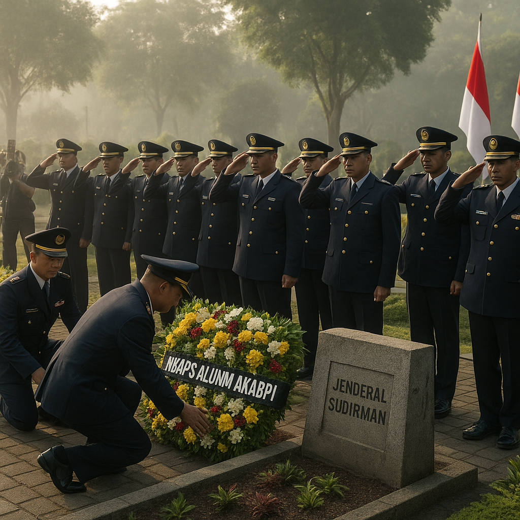 Upacara Penghormatan di Makam Jenderal Sudirman oleh Korps Alumni AKABRI
