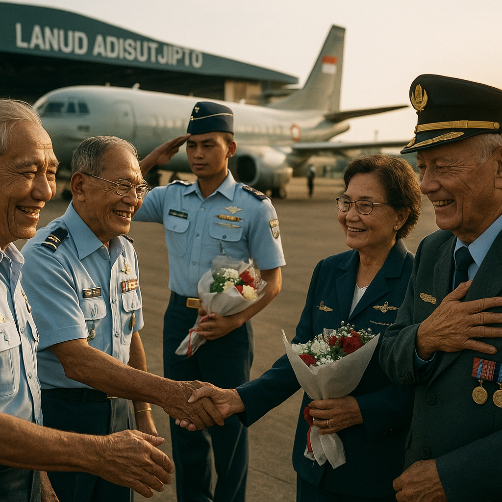 Purnawirawan Penerbang TNI AU Kembali ke Lanud Adisutjipto untuk 'Flight of Memories'