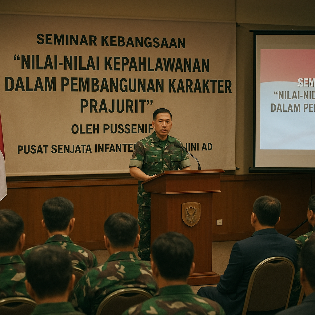 Seminar Kebangsaan 'Nilai-Nilai Kepahlawanan dalam Pembangunan Karakter Prajurit' oleh Pussenif