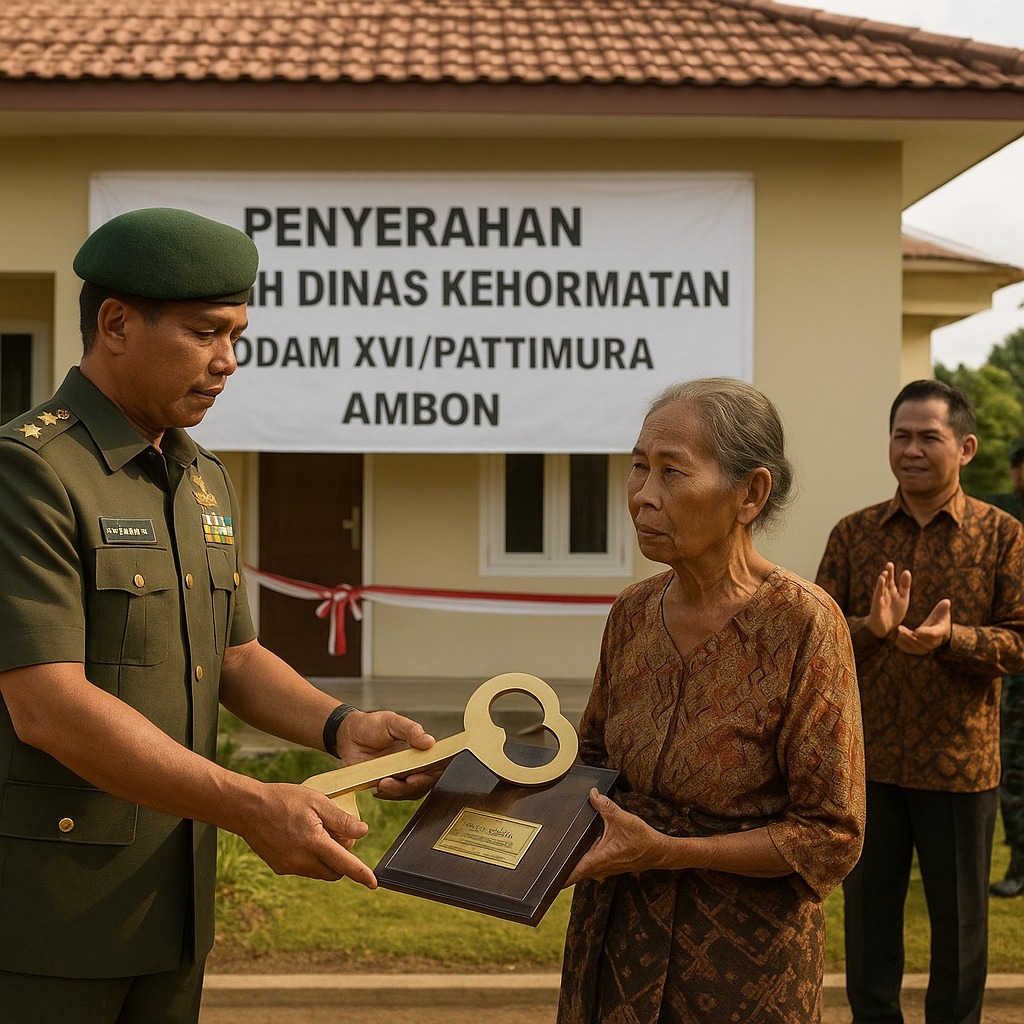 Penyerahan Rumah Dinas Kehormatan kepada Janda Pahlawan Perang di Ambon