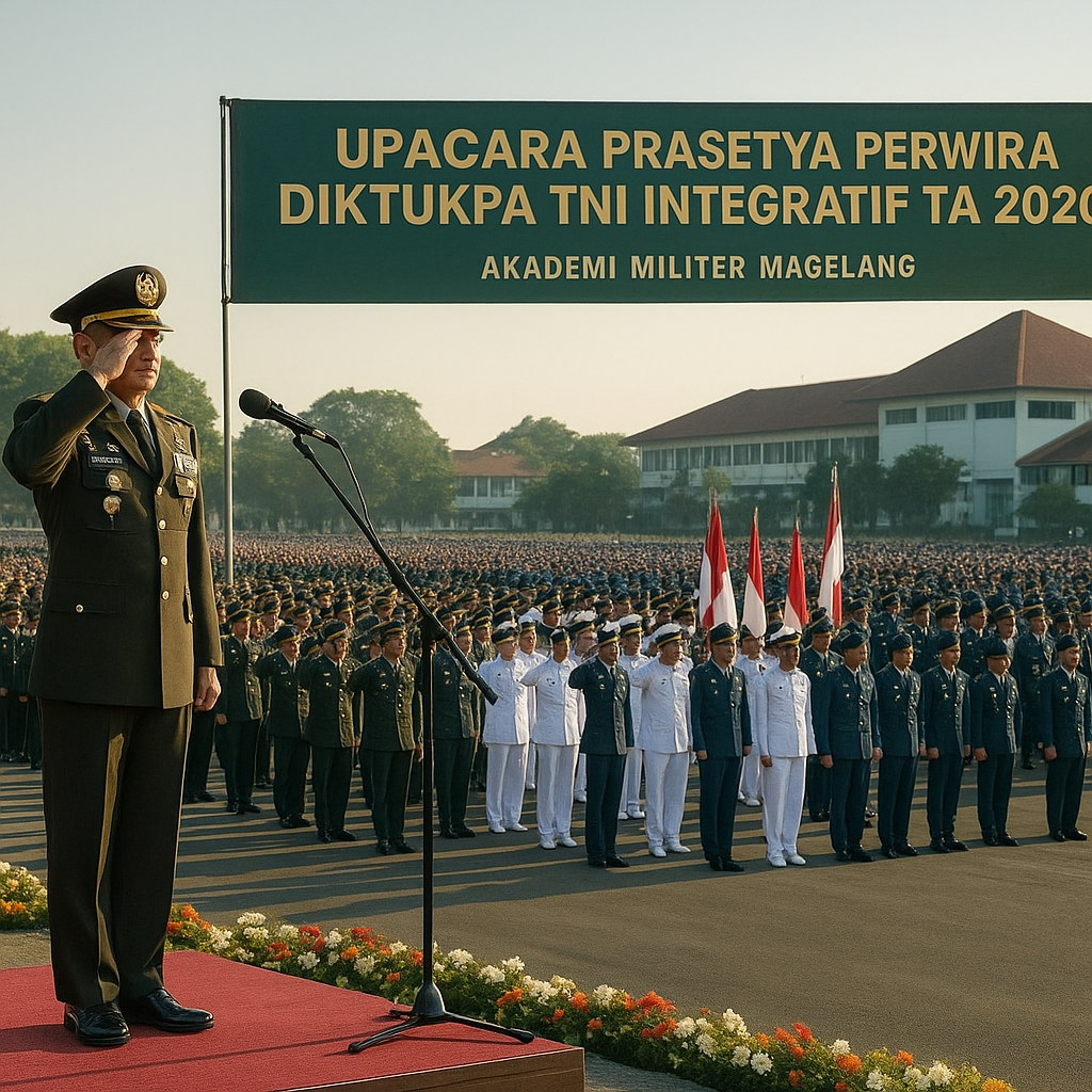 Akmil Magelang Gelar Upacara Prasetya Perwira Diktukpa TNI Integratif TA 2026