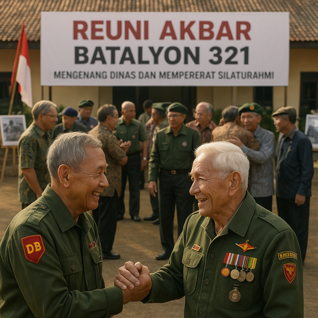 Reuni Akbar Batalyon 321, Mengenang Dinas dan Mempererat Silaturahmi