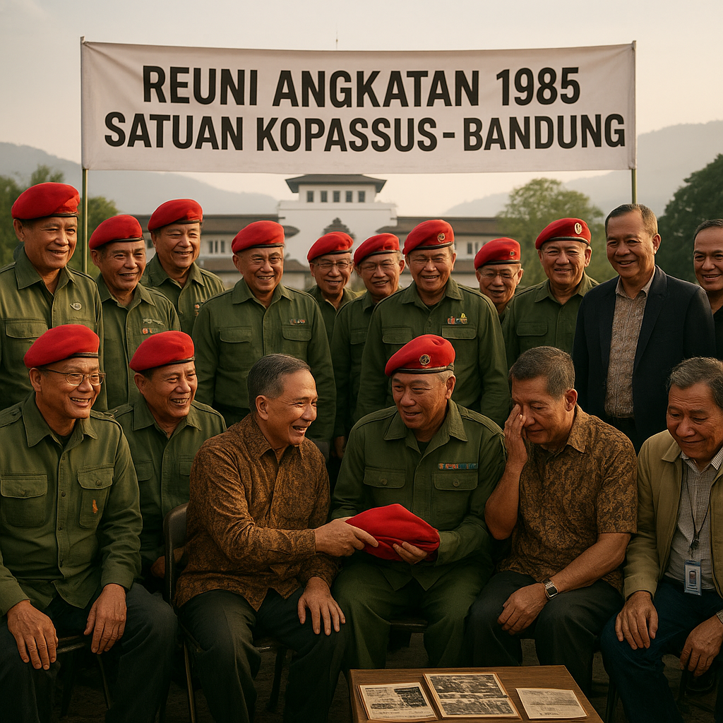 Reuni Angkatan 1985 Satuan Kopassus di Bandung: Mengenang Latihan dan Operasi Bersama