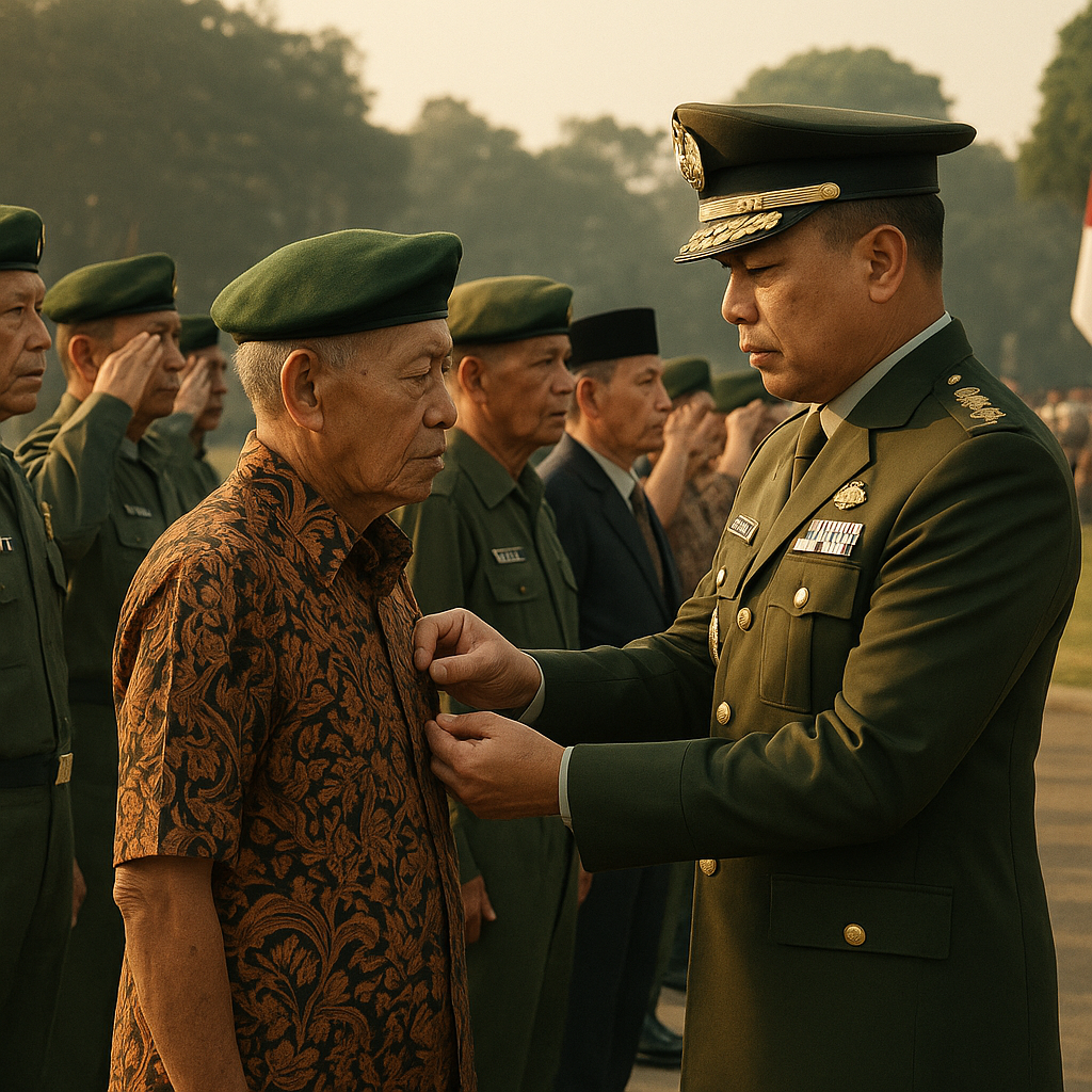 Upacara Pelepasan 75 Purnawirawan TNI AD, Penghargaan atas Pengabdian Puluhan Tahun