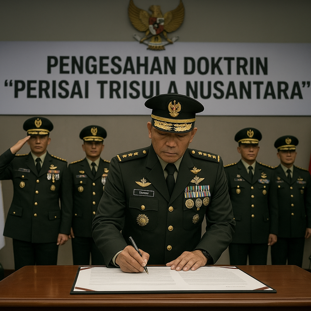 Panglima TNI Pimpin Pengesahan Doktrin "Perisai Trisula Nusantara", Tegaskan Adaptasi TNI Hadapi Perang Modern