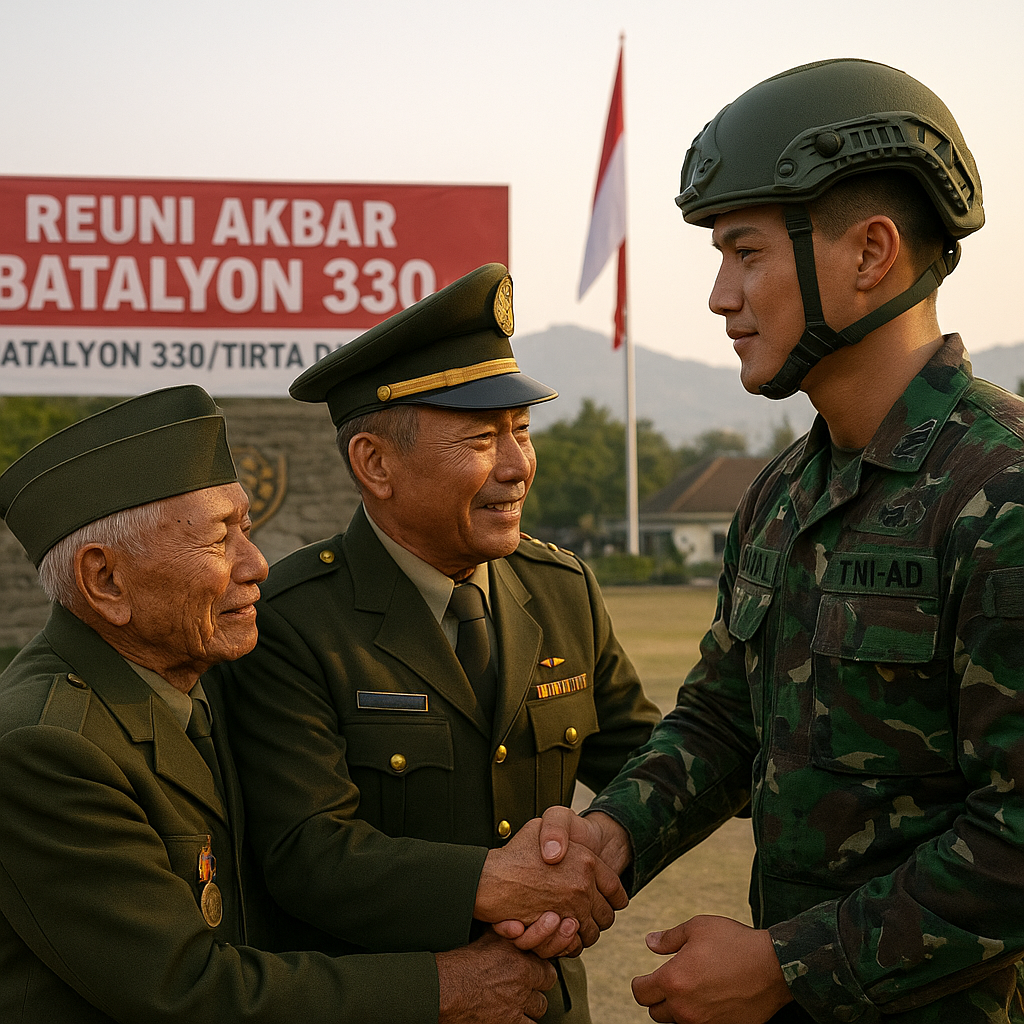 Reuni Akbar Batalyon 330, Kumpulkan Prajurit Tiga Generasi di Ungaran