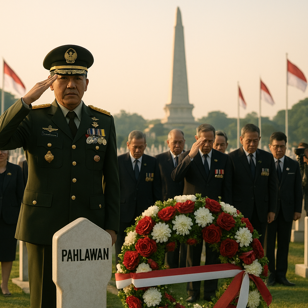 Ziarah ke TMP Kalibata, Panglima TNI dan Para Purnawirawan Hormati Jasa Pahlawan