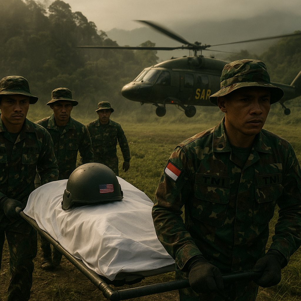 TNI Evakuasi Pilot Amerika Serikat dengan Operasi SAR Taktis di Medan Sulit Papua