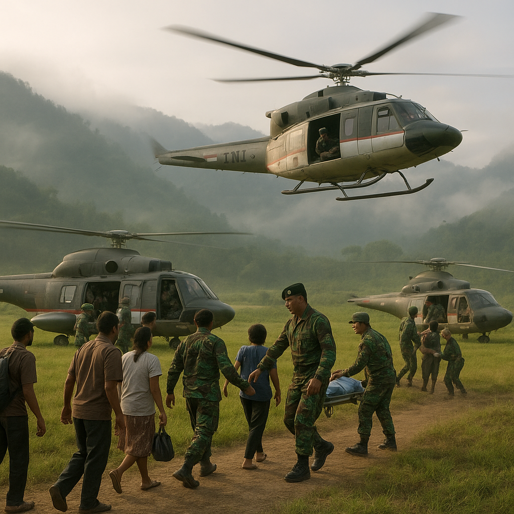 TNI Kerahkan Tiga Helikopter untuk Evakuasi Cepat di Yahukimo