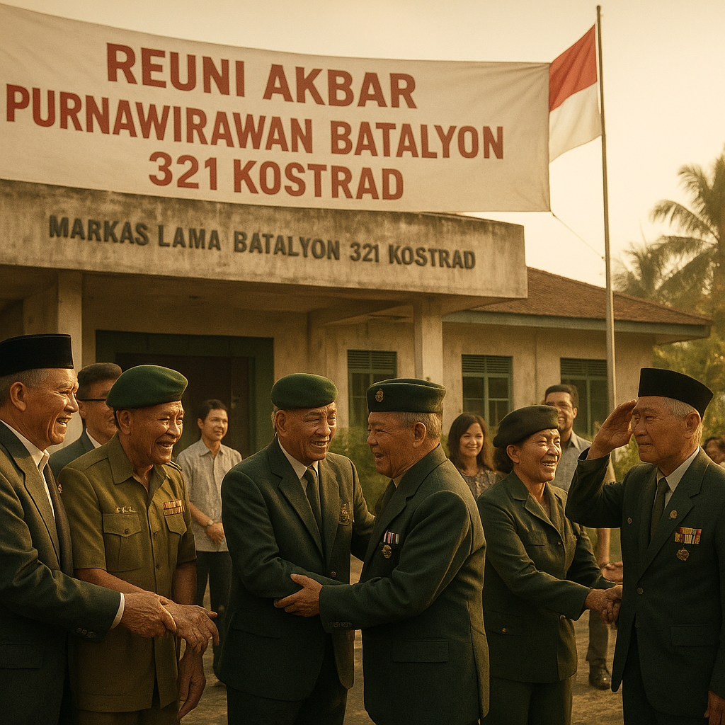 Reuni Akbar Purnawirawan Batalyon 321 Kostrad, Kembali ke Markas Lama di Cilacap