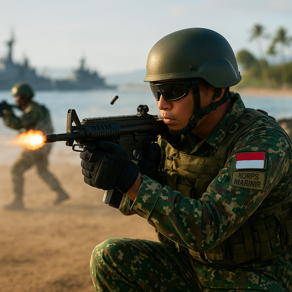 Marinir Indonesia Tunjukkan Ketajaman Tembak Reaksi di RIMPAC 2026 Hawaii