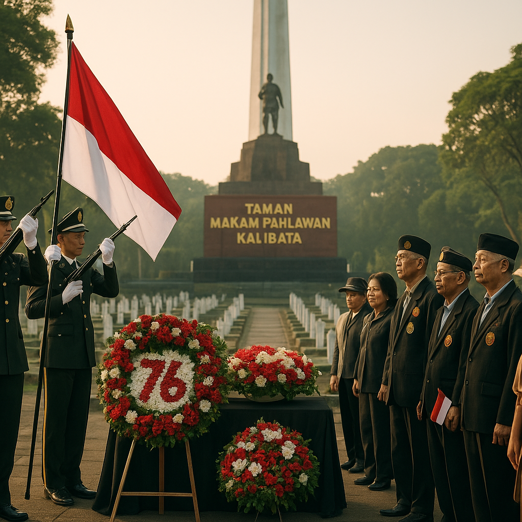 Upacara Penghormatan di TMP Kalibata, Peringati 76 Tahun Pertempuran Surabaya