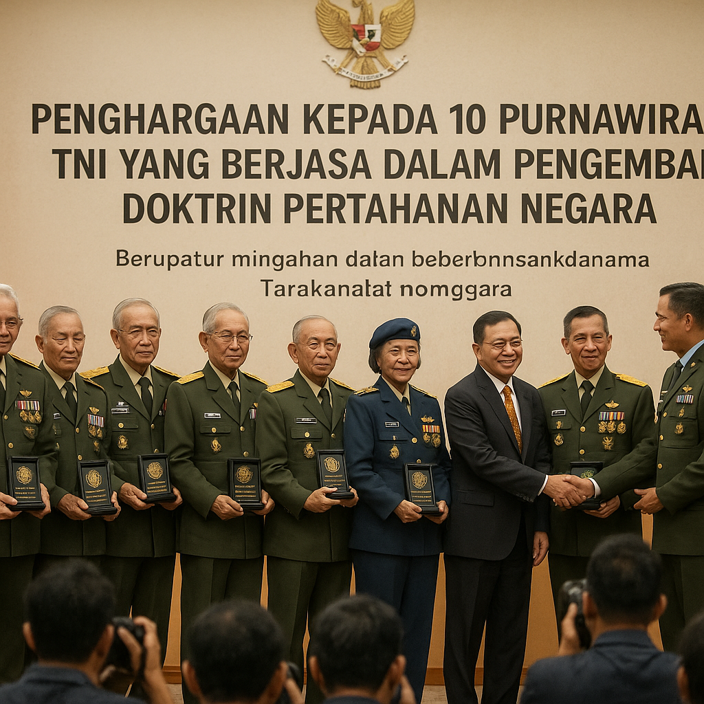 Penghargaan kepada 10 Purnawirawan TNI yang Berjasa dalam Pengembangan Doktrin Pertahanan Negara