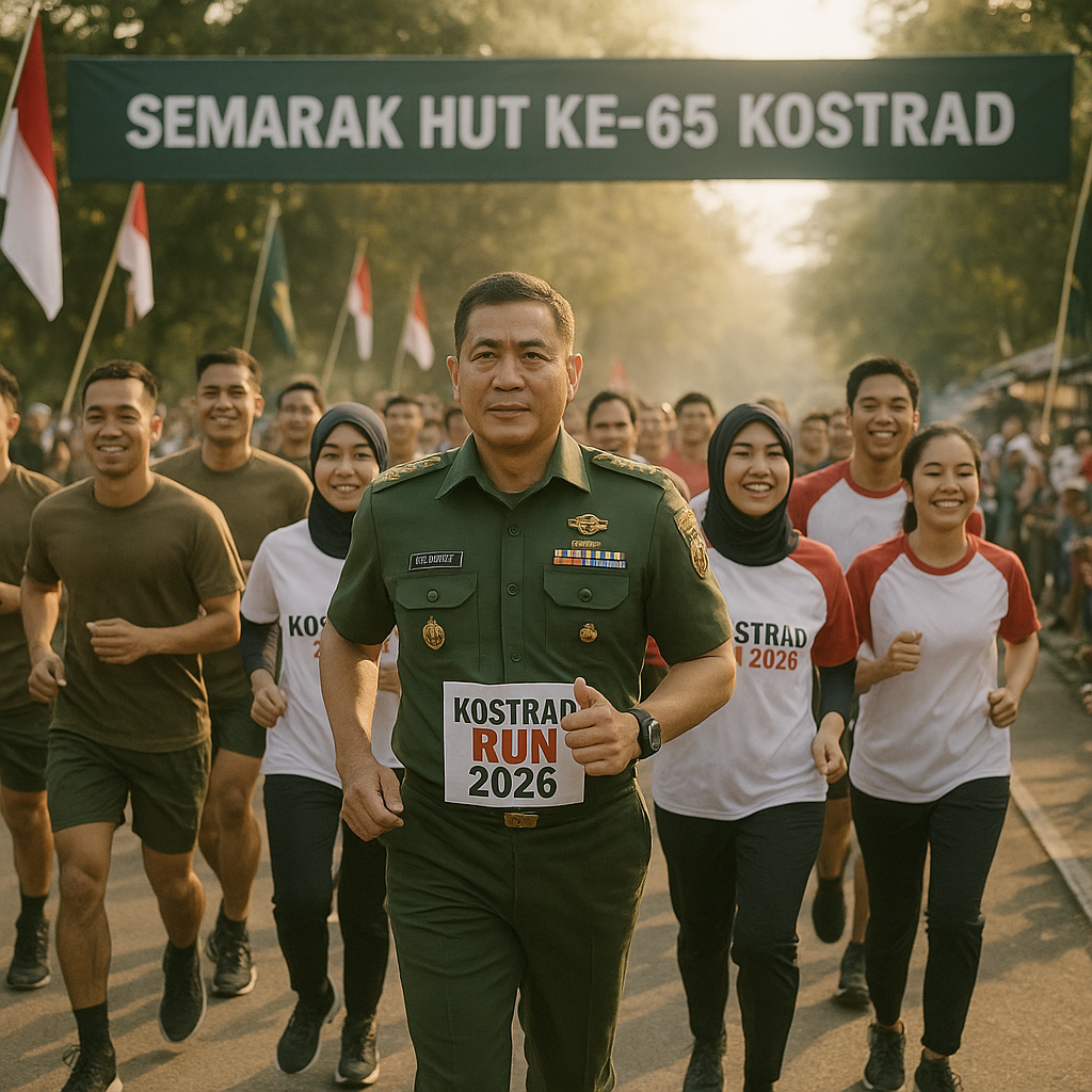 Semarak HUT ke-65 Kostrad, Kemanunggalan TNI-Rakyat dalam Satu Langkah