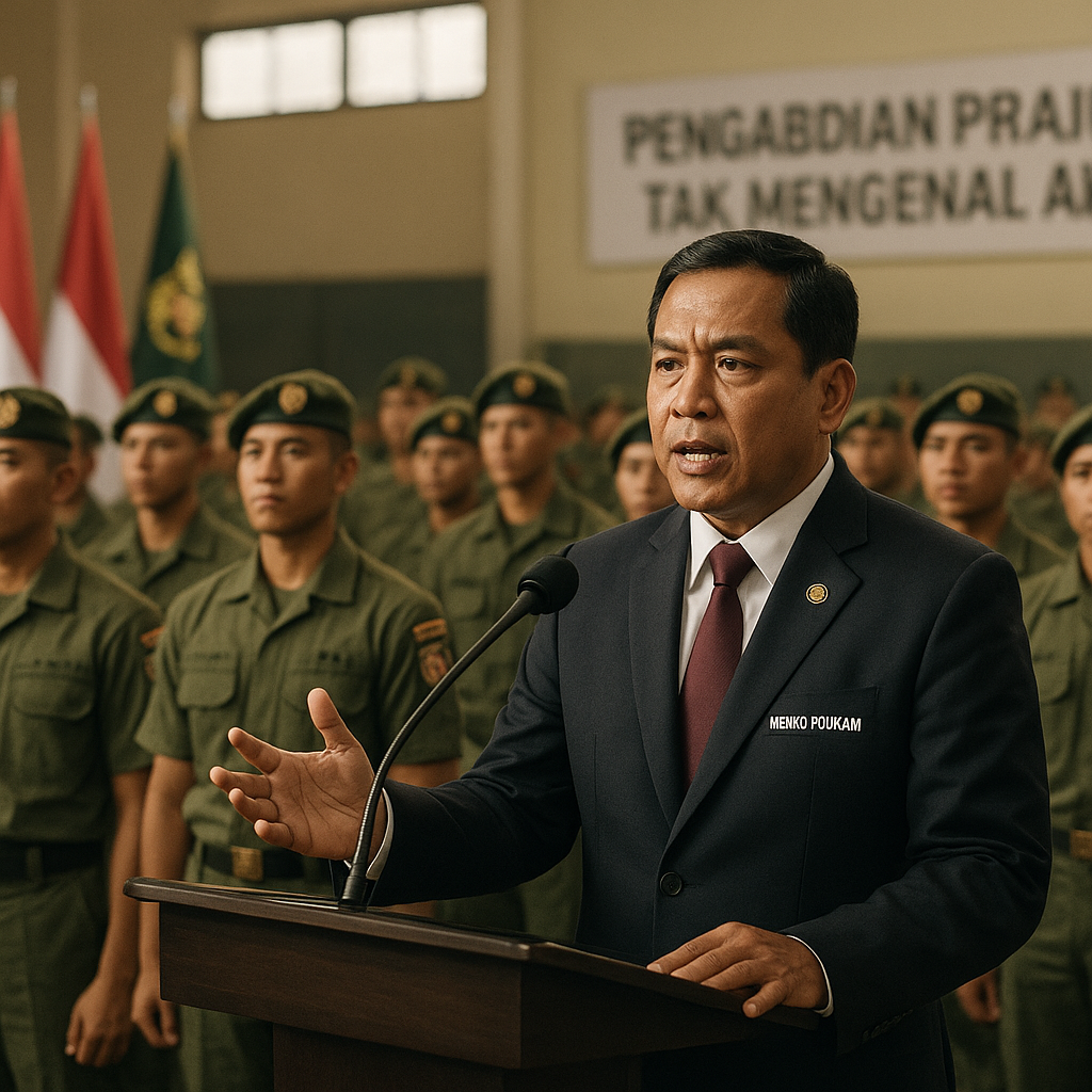 Di Hadapan Calon Bintara TNI, Menko Polkam Tegaskan Pengabdian Prajurit tak Mengenal Akhir