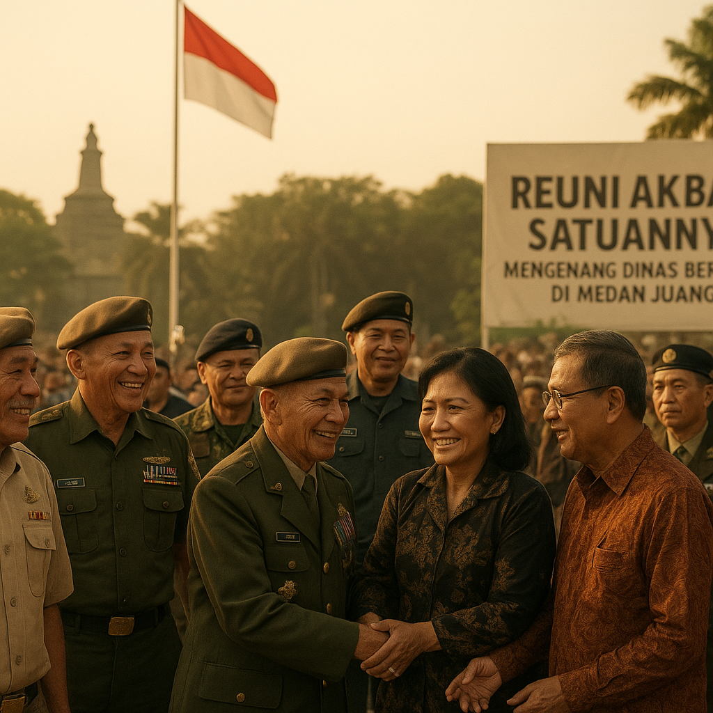 Reuni Akbar Satuannya, Mengenang Dinas Bersama di Medan Juang