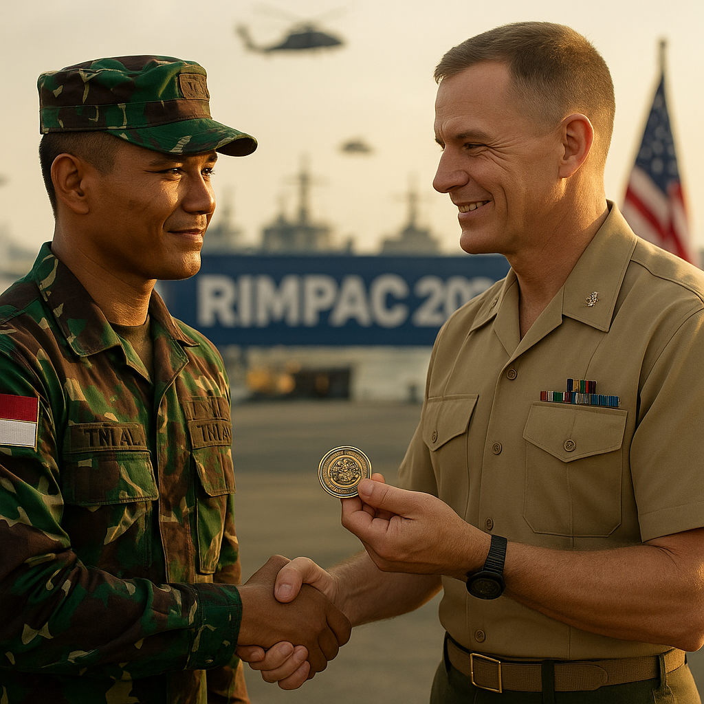 Commander Battalion USMC Sebut "Indonesian Marines, You Are Killer!", Prajurit Marinir TNI AL Raih Challenge Coin di RIMPAC 2026