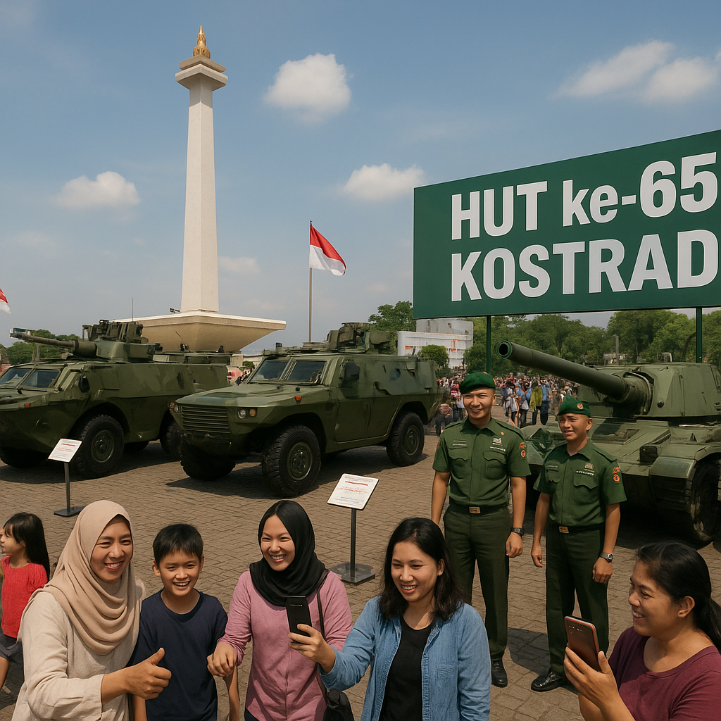 HUT ke-65 Kostrad: Antusiasme Warga Padati Pameran Alutsista di Monas