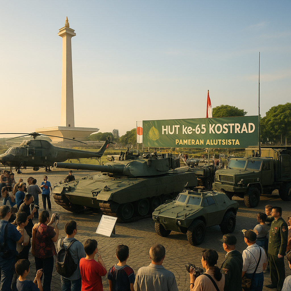 HUT ke-65 Kostrad: Antusiasme Warga Padati Pameran Alutsista di Monas