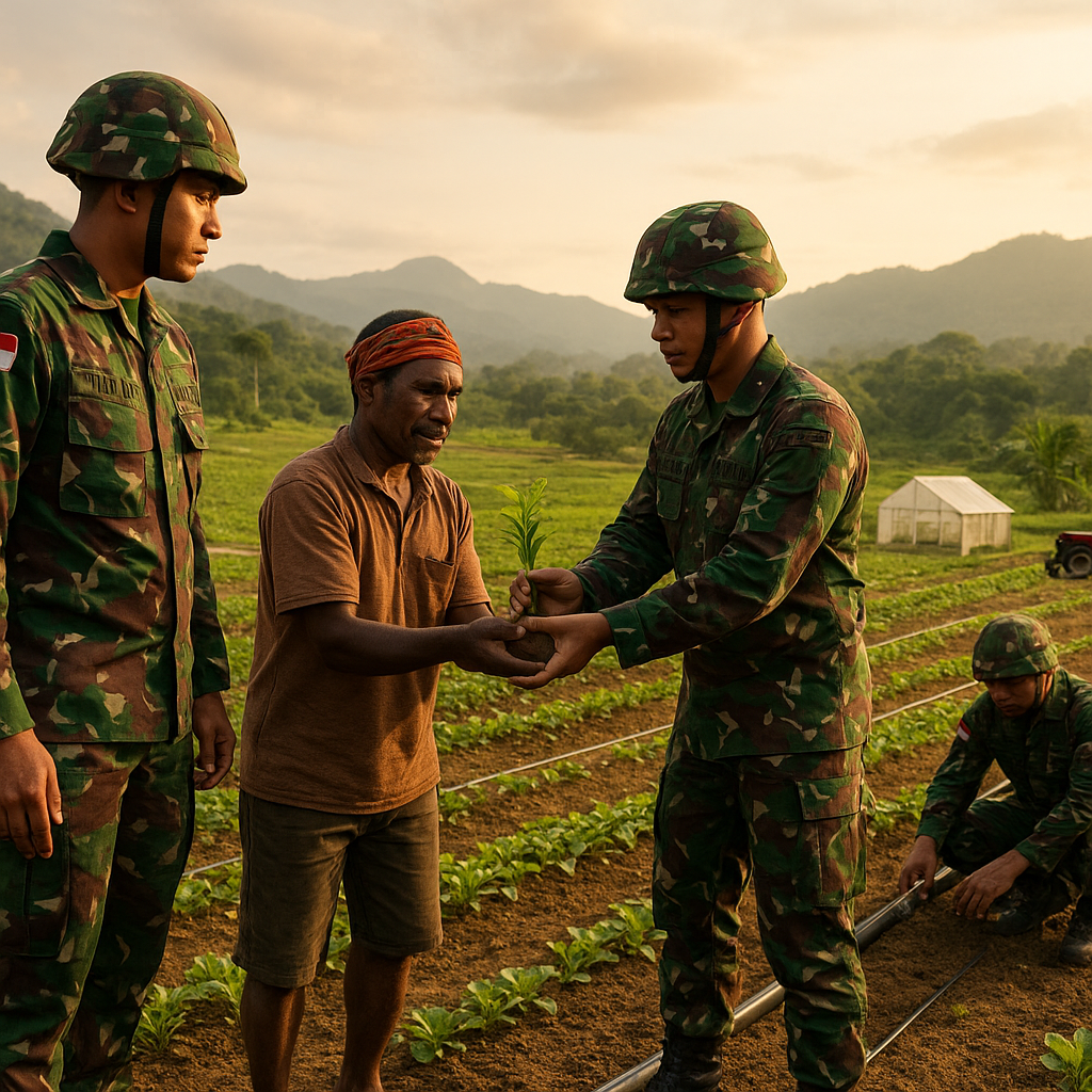 TNI AD “Pasang Badan” Kawal Proyek Pertanian Modern di Papua Selatan