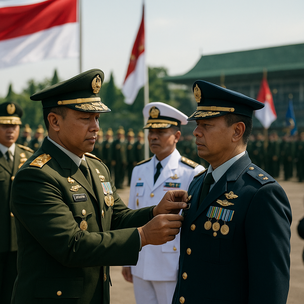 105 Perwira Tinggi TNI Terima Anugerah Kenaikan Pangkat dalam Upacara Korps