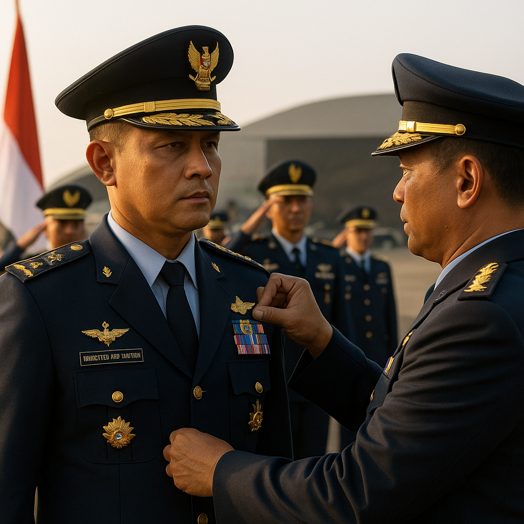 Danlanud Sultan Hasanuddin Resmi Sandang Pangkat Marsekal Pertama