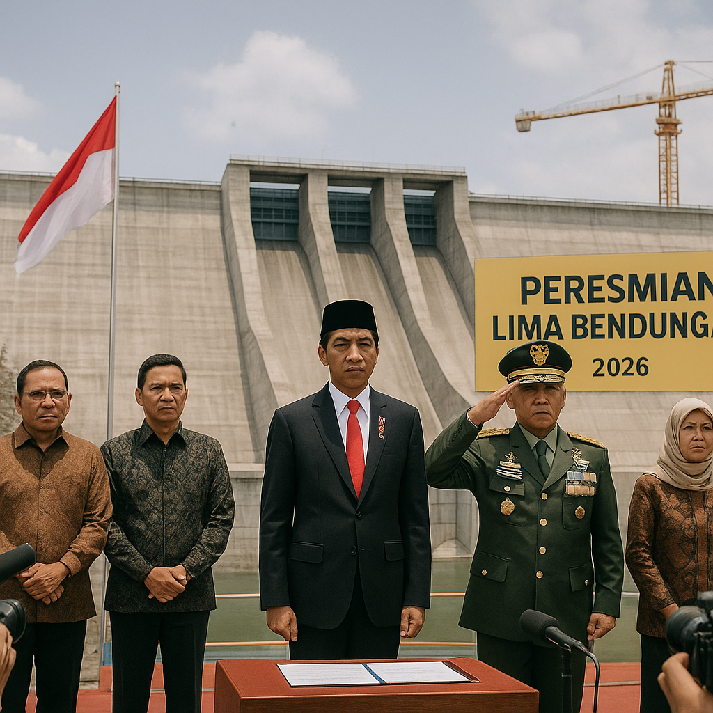 Panglima TNI Hadiri Peresmian Lima Bendungan oleh Presiden RI