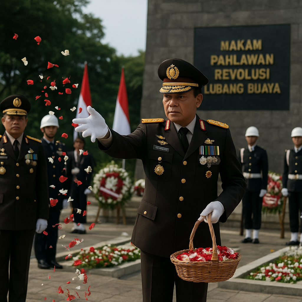 Peringatan Hari Bhayangkara ke-80, Kapolri Tabur Bunga di Makam Pahlawan Revolusi
