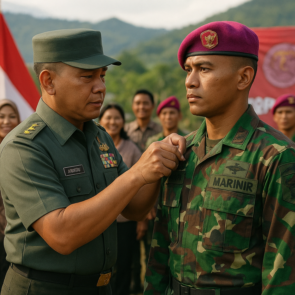 Korps Marinir Beri Penghargaan Bergengsi untuk Prajurit Pengabdi dalam Operasi Badai Kasuari