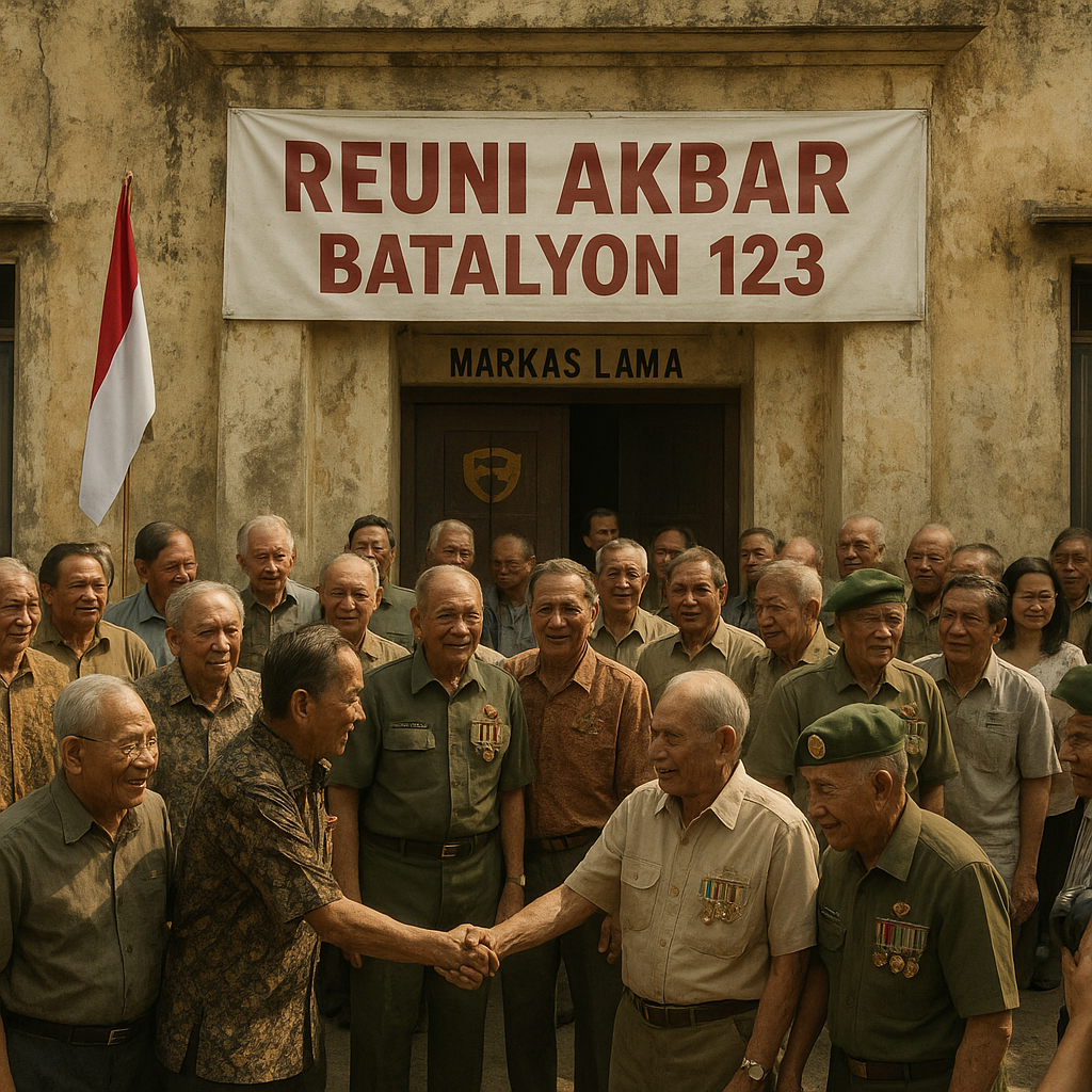 Reuni Akbar Batalyon 123, Puluhan Purnawirawan Kumpul di Markas Lama