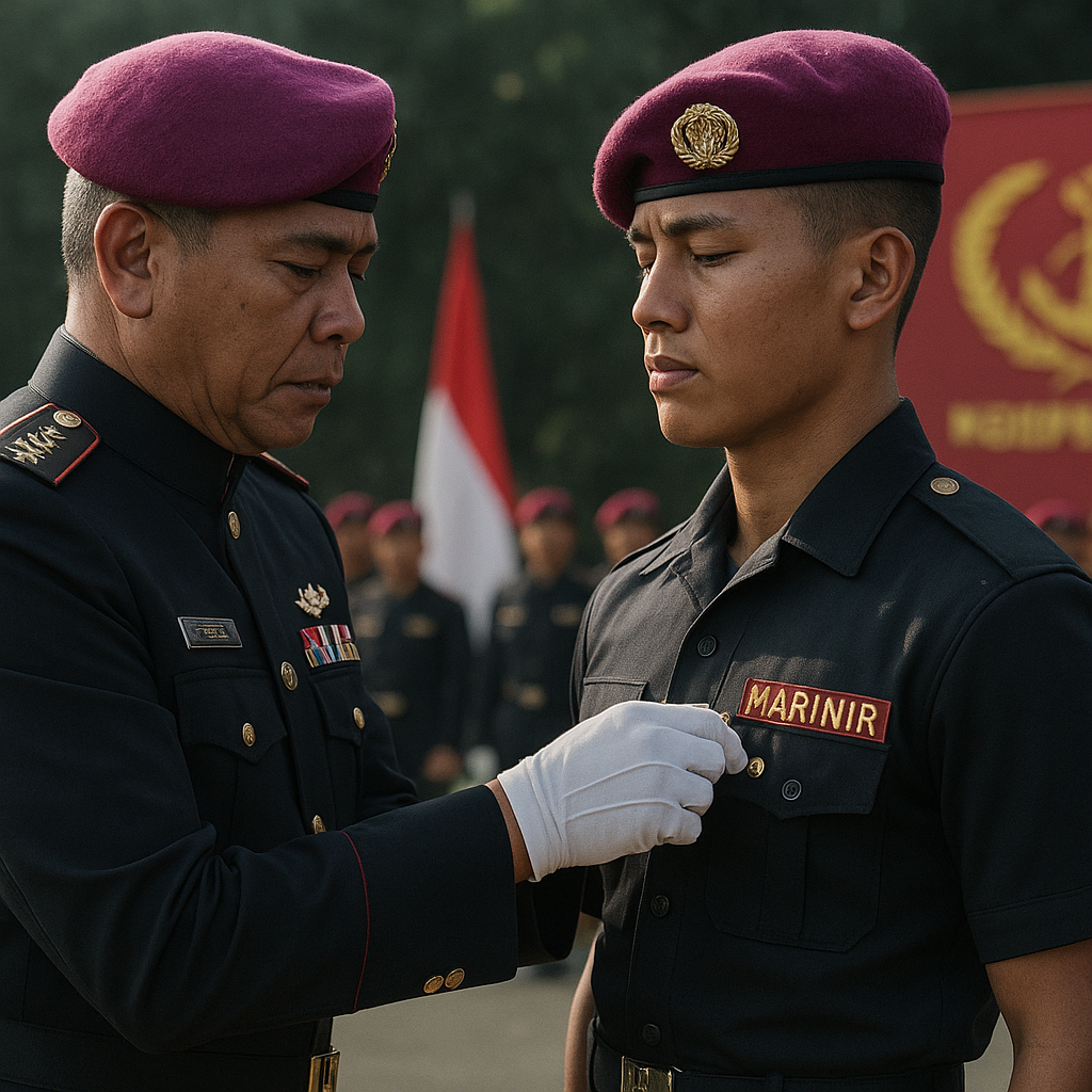 Upacara Tradisi Korps Marinir: Penyematan Brevet untuk Prajurit Baru