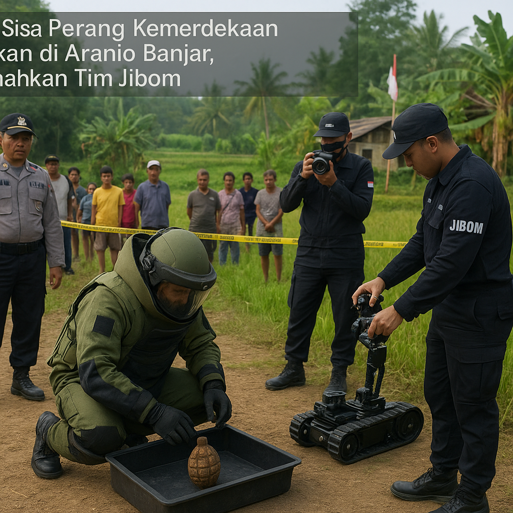 Granat Sisa Perang Kemerdekaan Ditemukan di Aranio Banjar, Dimusnahkan Tim Jibom
