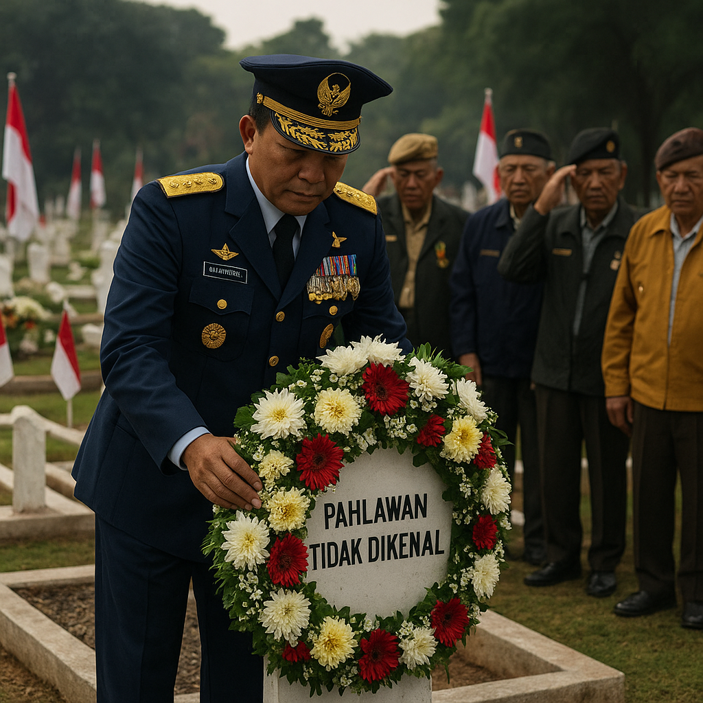 Ziarah ke TMP Kalibata, Panglima TNI dan Veteran Peringati Hari Bhakti TNI AU