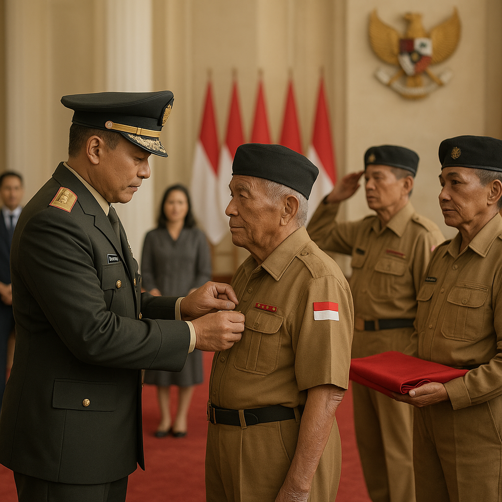 Upacara Penganugerahan Tanda Kehormatan Bintang Yudha Dharma kepada Veteran Perang Trikora