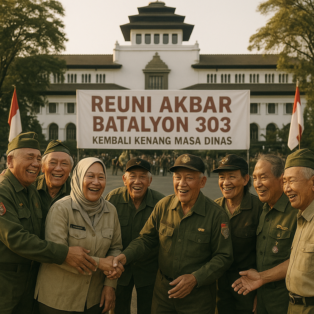 Reuni Akbar Batalyon 303 di Bandung, Kembali Kenang Masa Dinas