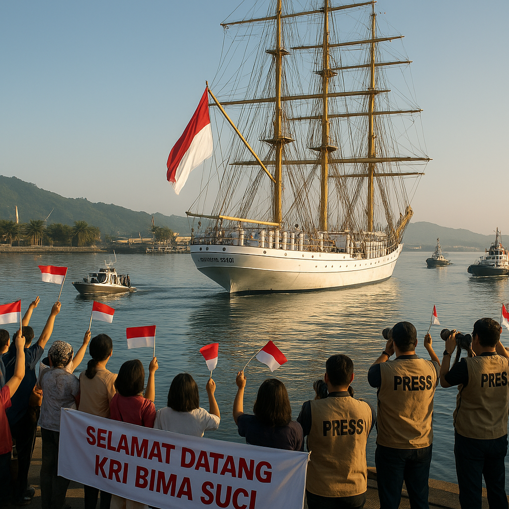 124 Hari Berlayar Keliling Dunia, KRI Bima Suci Tiba di Bitung Sebelum Pulang ke Surabaya