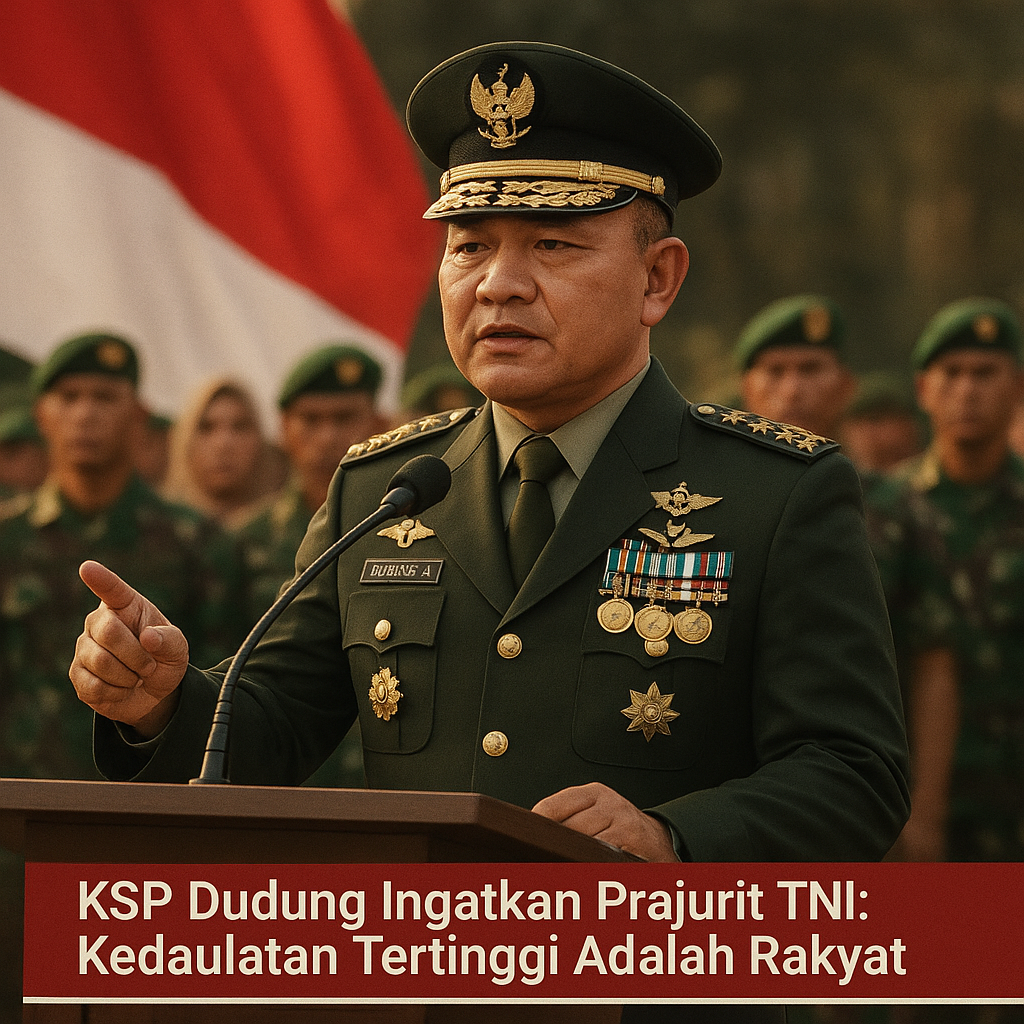 KSP Dudung Ingatkan Prajurit TNI: Kedaulatan Tertinggi Adalah Rakyat