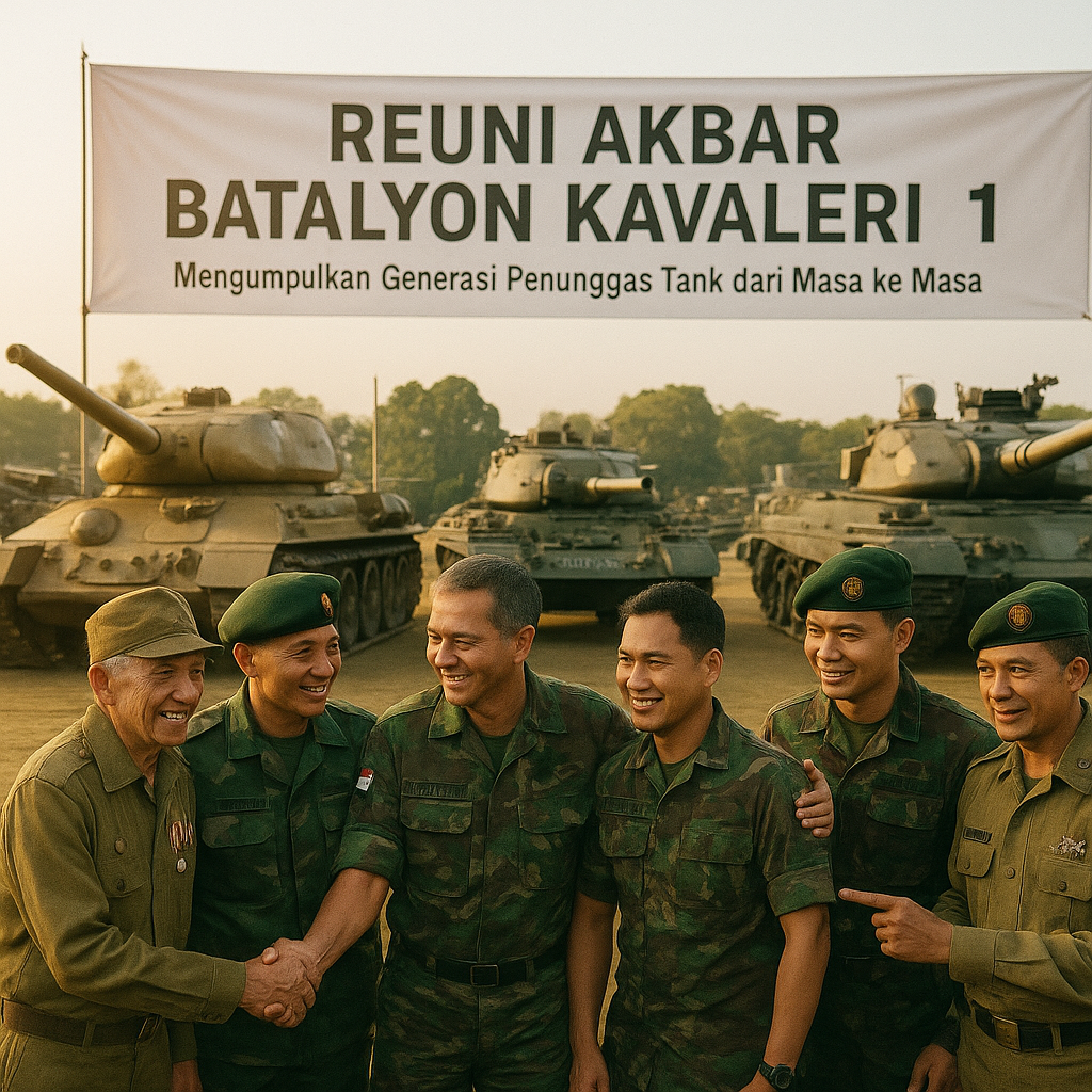 Reuni Akbar Batalyon Kavaleri 1, Kumpulkan Generasi Penunggas Tank dari Masa ke Masa