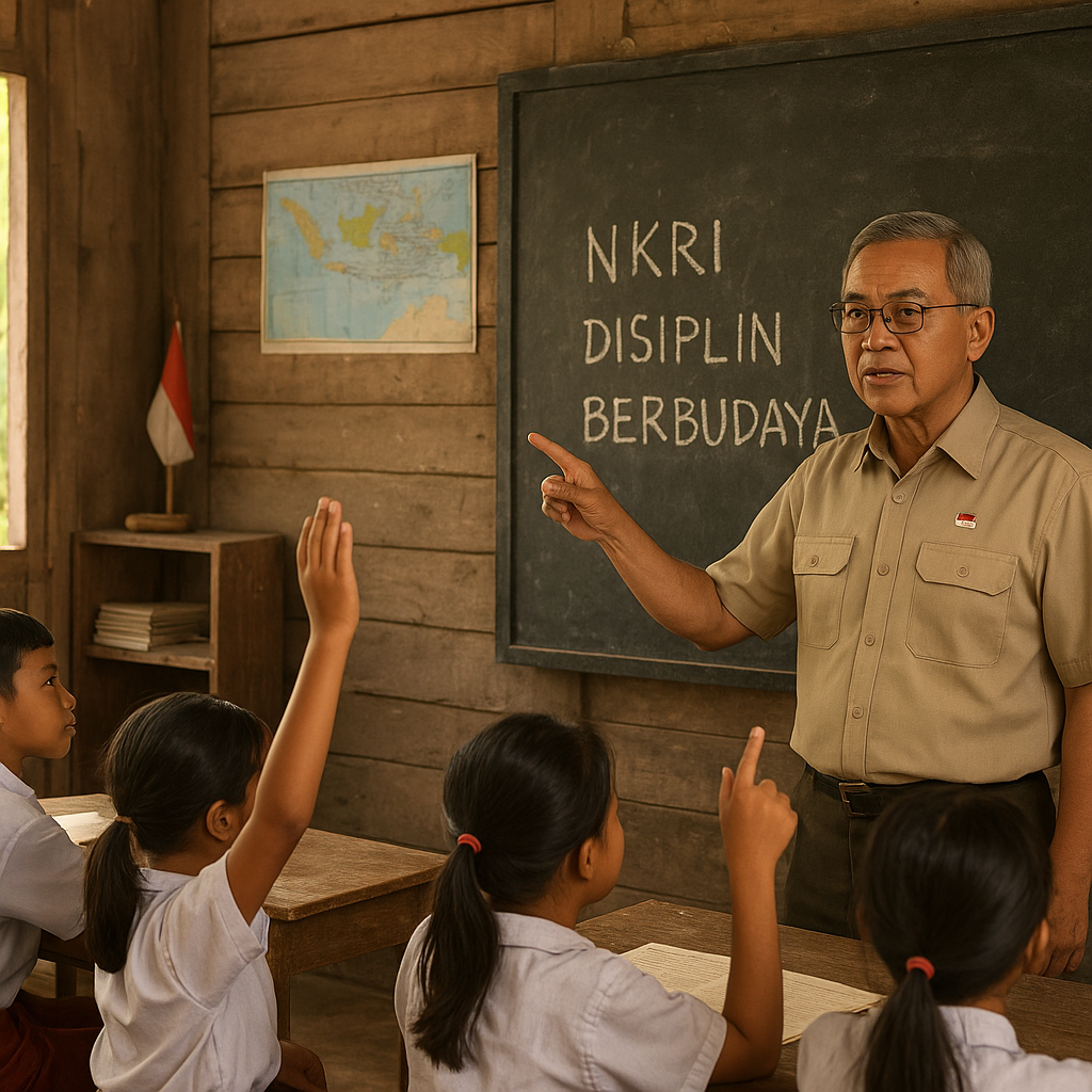 Kisah Pengabdian Purnawirawan Jenderal yang Kini Mengabdi sebagai Guru di Pedalaman