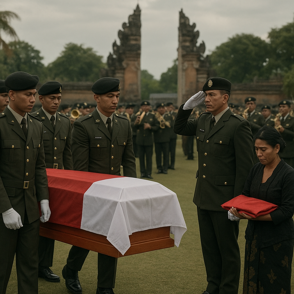 Penghormatan Terakhir: Kodim Klungkung Gelar Upacara Pemakaman Militer bagi Lettu Inf Gede Sukarsana