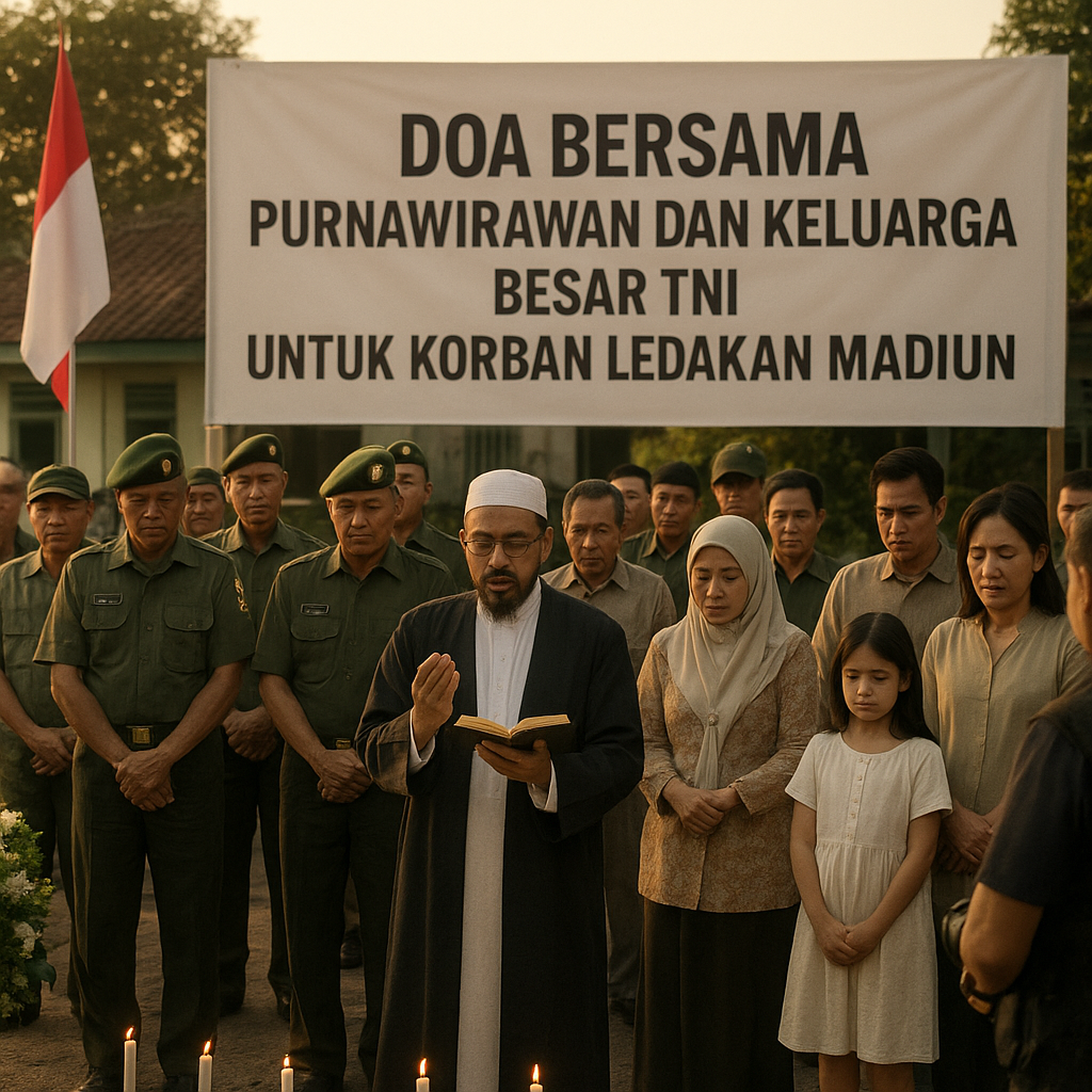 Doa Bersama Purnawirawan dan Keluarga Besar TNI untuk Korban Ledakan Madiun