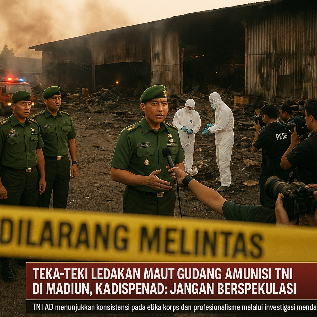Teka-teki Ledakan Maut Gudang Amunisi TNI di Madiun, Kadispenad: Jangan Berspekulasi