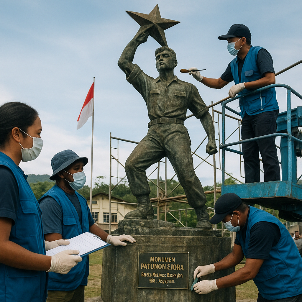 Restorasi Monumen 'Patung Kejora' di Markas Bekas Batalyon 530, Jayapura