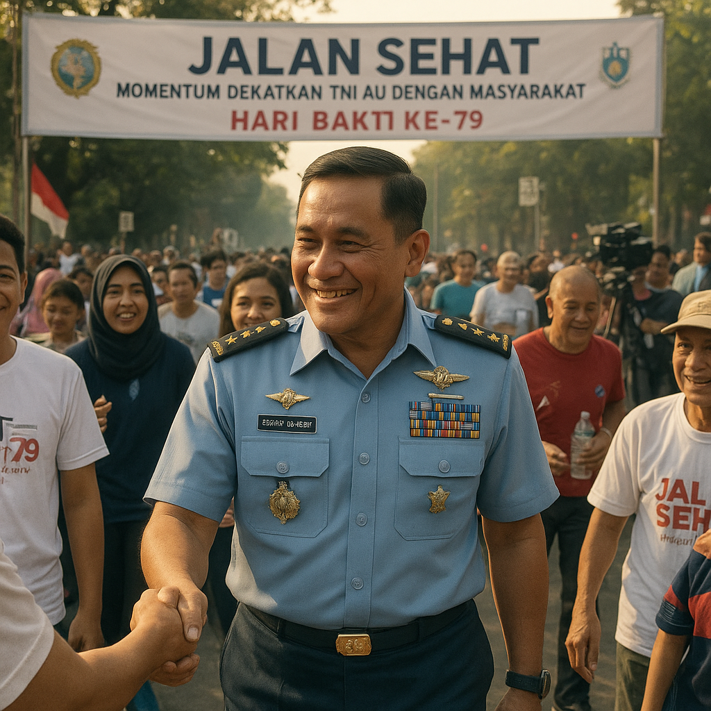 Jalan Sehat Momentum Dekatkan TNI AU dengan Masyarakat, Sapa Nostalgia Hari Bakti ke-79