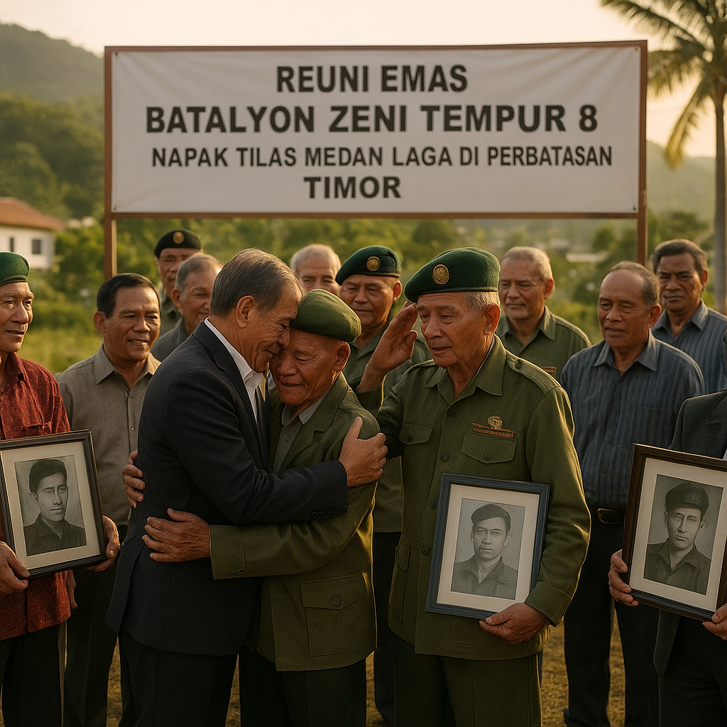 Reuni Emas Batalyon Zeni Tempur 8, Napak Tilas Medan Laga di Perbatasan Timor