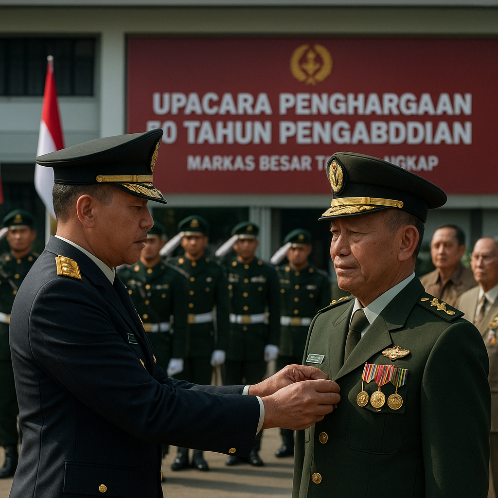 Upacara Penghargaan 50 Tahun Pengabdian untuk Purnawirawan Perwira Tinggi TNI