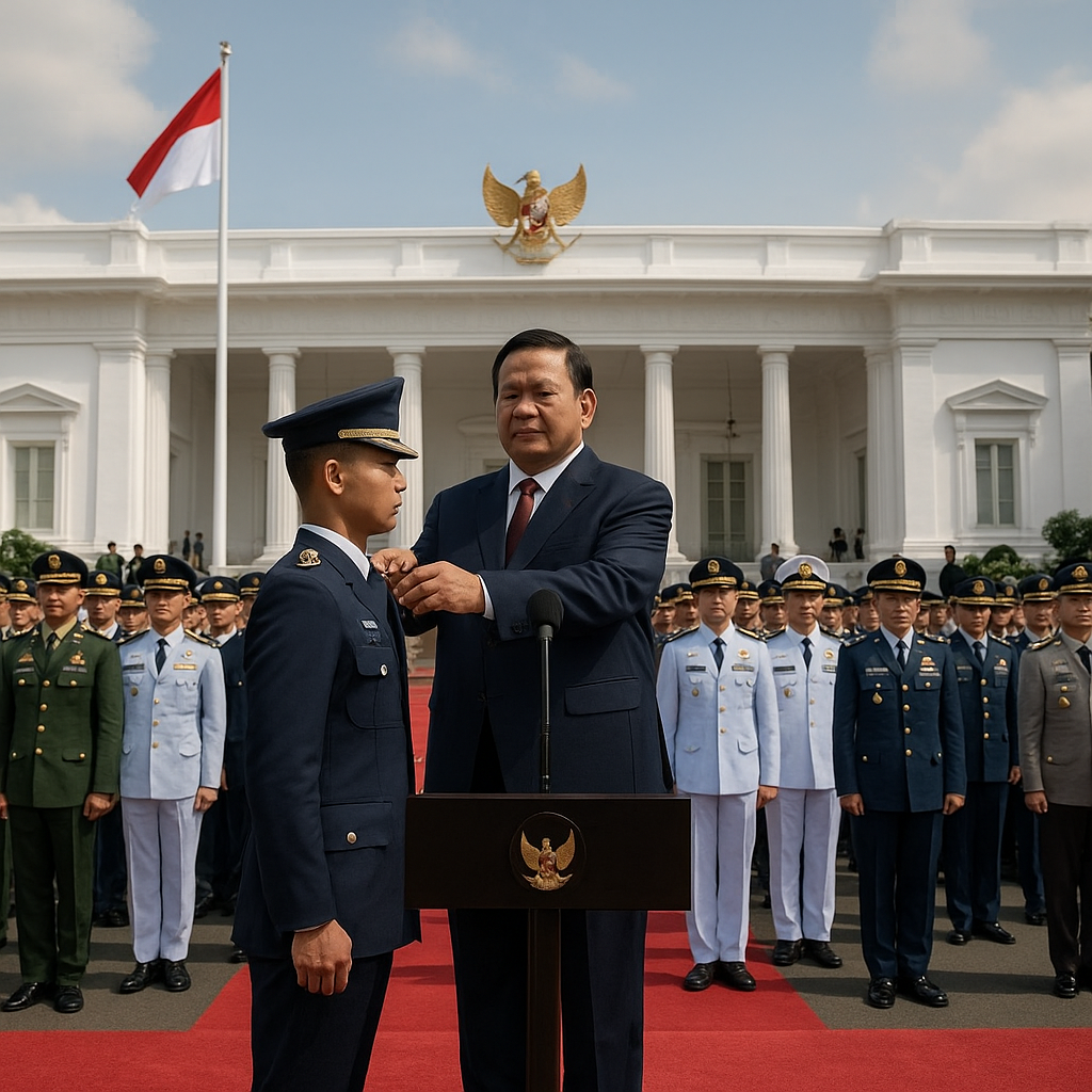 Prabowo Lantik 1.177 Perwira Remaja TNI-Polri Tahun 2026 di Istana Merdeka