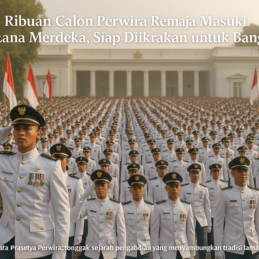 Ribuan Calon Perwira Remaja Masuki Istana Merdeka, Siap Diikrarkan untuk Bangsa