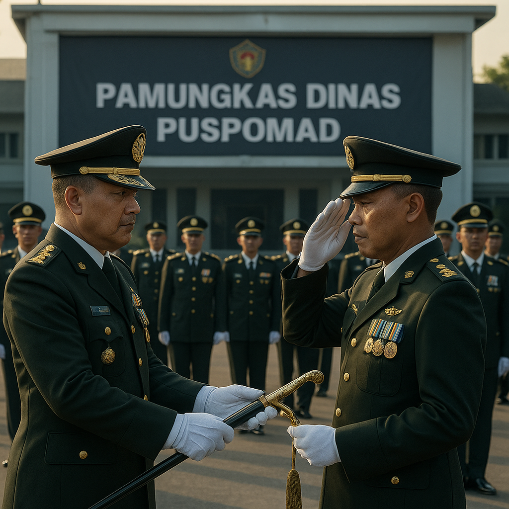 Upacara Tradisi 'Pamungkas Dinas' untuk Purnawirawan Perwira Puspomad